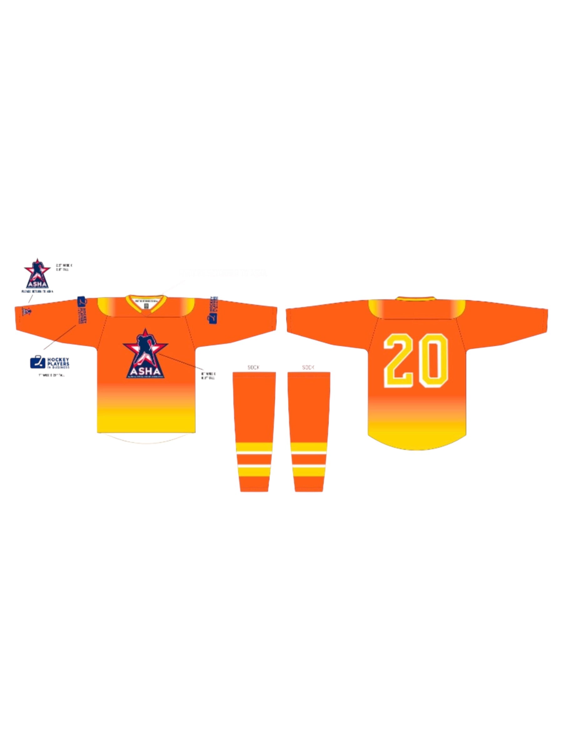 ASHA Team Jersey- Orange