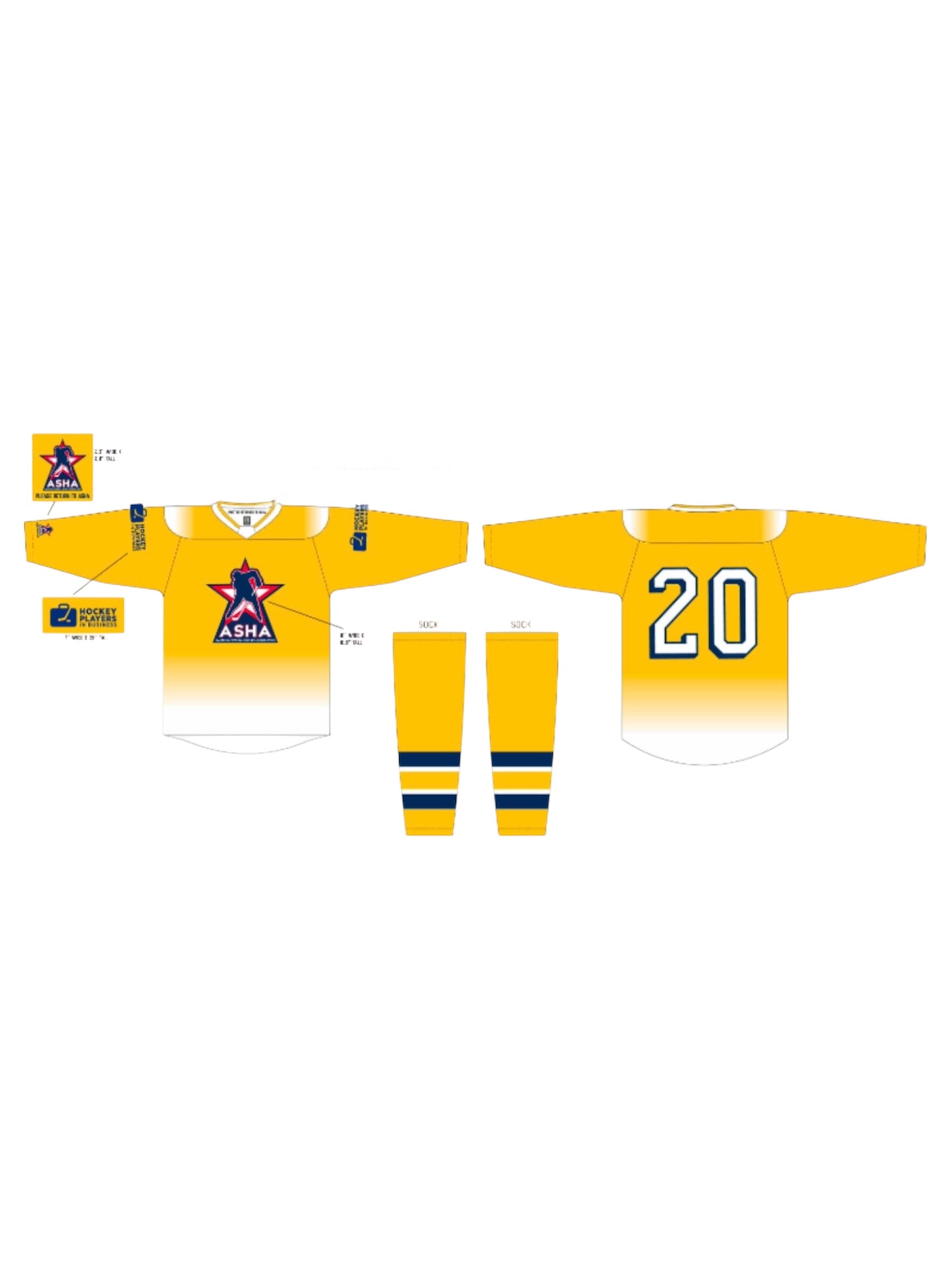 ASHA Team Jersey- Yellow
